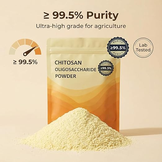 Chitosan Oligosaccharide - Purity >99.5% Soil Activator & Soil Conditioner Water-SolubleFertilizer Powder 200g,for Plants, Garden Fertilizer, Fruits and Vegetables (for Fertilizer Use Only).