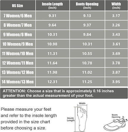 Kalkal Men's Rain Boots, Waterproof Garden Shoes, Neoprene Rubber Footwear for Camping, Lawn Care, Gardening and Yard Work(Size 6-14)
