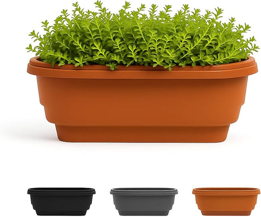 Bloem Deck Balcony Rail Planter: 24" - Terra Cotta