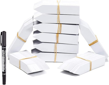 1000 Pcs 4 Inch Plastic Plant Nursery Garden Labels Waterproof Pot Markers Garden Stake Tags, White