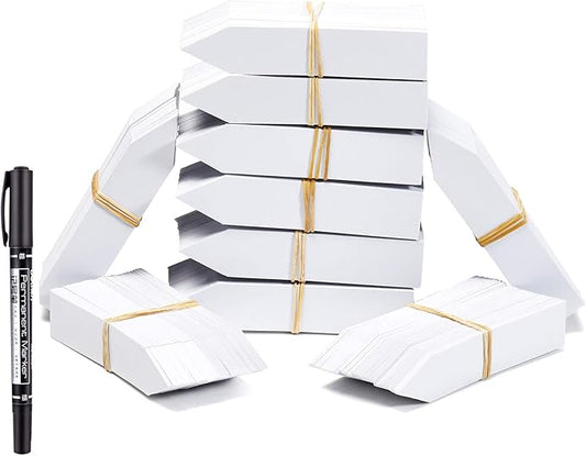 1000 Pcs 4 Inch Plastic Plant Nursery Garden Labels Waterproof Pot Markers Garden Stake Tags, White