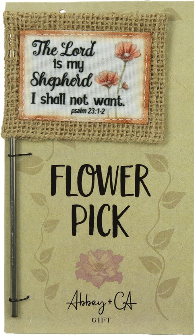 Abbey & CA Gift Lord is My Shepherd Flag Flower Pick