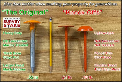 Low Profile Survey Stakes - 2 Pack - Yellow