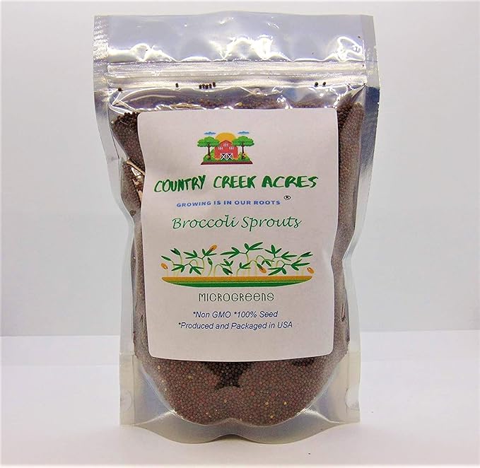 10 oz Broccoli, Non-GMO Seeds,Sprouting Sprouts Microgreens, Pure Seed, Country Creek LLC Brand