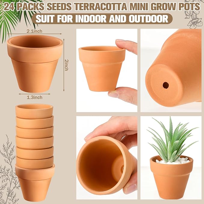24 Sets Wedding Favor Flower Seeds Let Love Grow Seed Packets for Guests Family Reunion Wildflower Mini Terracotta Pots Seed Packets Self Adhesive Envelopes Thank You Tags Organza Bags