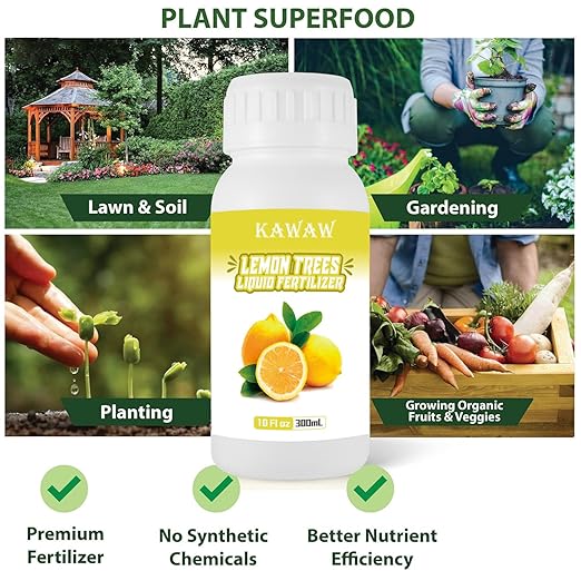 Lemon Tree Fertilizer - Orange, Lemon, Lime, Mango, Avocado - Ideal Micronutrients Plant Food for Tropical Fruit Trees to Grow More Fruit - Garden-Growing Miracle Nutrients, 10 oz