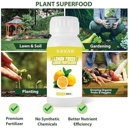 Lemon Tree Fertilizer - Orange, Lemon, Lime, Mango, Avocado - Ideal Micronutrients Plant Food for Tropical Fruit Trees to Grow More Fruit - Garden-Growing Miracle Nutrients, 10 oz