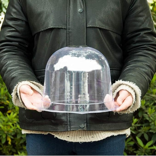 Set of 6 Original Bell Jar Cloches, 10IN Reused Plant Protector Cover Mini Greenhouse with Plant Labels Garden Cloche Dome Plant Bell Cover Plastic Plant Bell Cover for Garden Outdoors(#1)