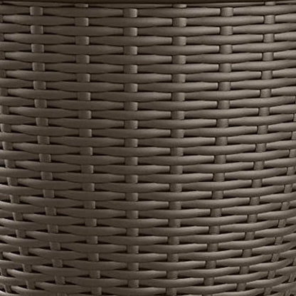 Suncast 4 Pack Wicker Planter w/ Drillable Drain Holes, Decorative Indoor/Outdoor Pot, 18in, Java