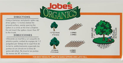 Jobe’s Garden Fertilizer Spikes, Easy Plant Care Slow Release Fertilizer for Fruit and Citrus Plants and Trees, 15 Count