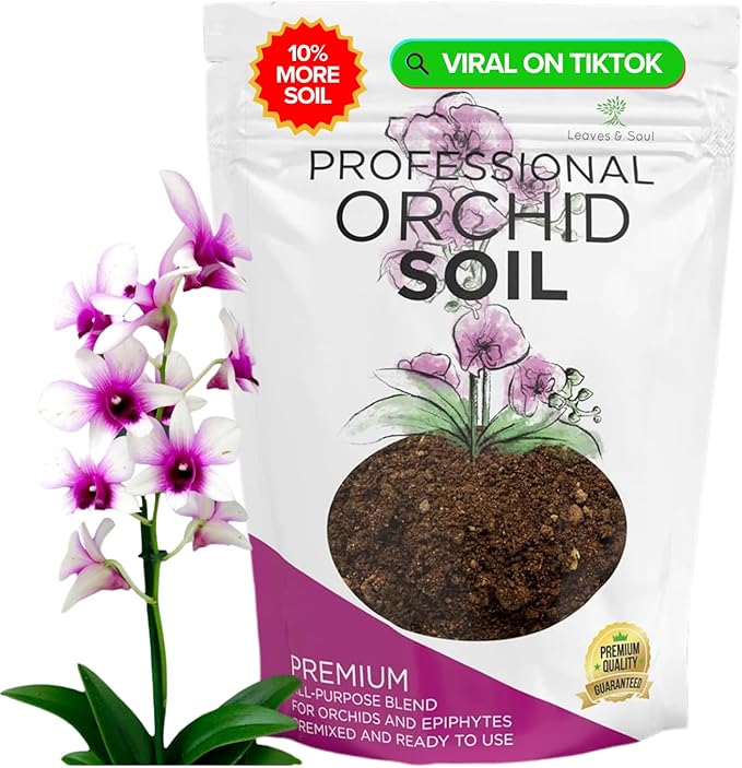 Large Bag Orchid Soil Premium All Purpose Blend | Ready to Use for Orchids, Bromeliads, Epiphytic Plants | Lava, Calcined Clay and Pinebark | Extra Large 8.2 Quarts | Made in USA