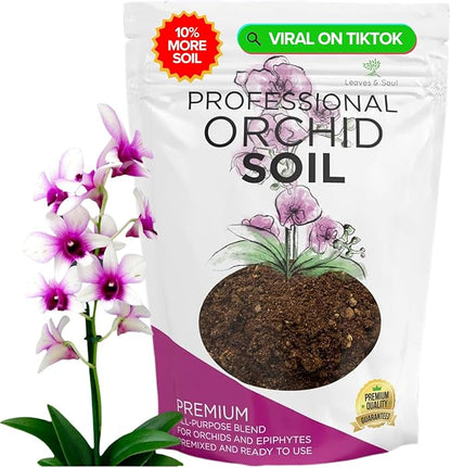 Large Bag Orchid Soil Premium All Purpose Blend | Ready to Use for Orchids, Bromeliads, Epiphytic Plants | Lava, Calcined Clay and Pinebark | Extra Large 8.2 Quarts | Made in USA