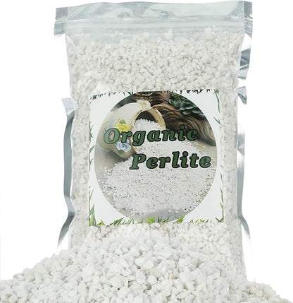 Organic Perlite for Plants, Soil Amendment for Enhanced Drainage and Growth, Ideal for Potting Mixes(2 Quart)