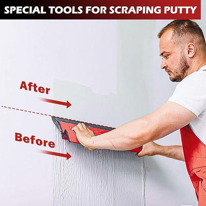 Drywall Skimming Blade Set, Include 24" Skimming Blade, 12" Mud Pan, 7" Drywall Compound Rollers, a Extension Handle and Three Drywall Tools for Drywall/Plaster/Wallboard