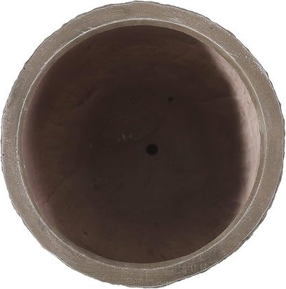 Christopher Knight Home Jorine Lightweight Concrete Planter, Cast Stone Plant Pot, Large Garden Urn, Patio Texture Finish Flower Pot for Balcony Backyard Poolside, No Assembly Needed, 27" H Brown
