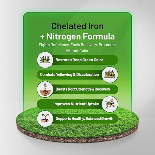 Covington Chelated Liquid Iron Concentrate (1 Gallon) Lawn & Garden Liquid Iron & Nitrogen Supplement for Plants, Shrubs & Trees, Treats Deficiency, Discoloration, Stunted Growth & Root Stress