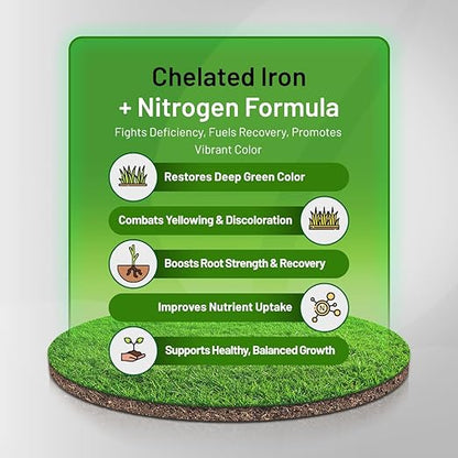 Covington Chelated Liquid Iron Concentrate (1 Gallon) Lawn & Garden Liquid Iron & Nitrogen Supplement for Plants, Shrubs & Trees, Treats Deficiency, Discoloration, Stunted Growth & Root Stress