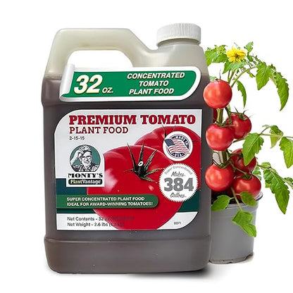 PlantVantage Concentrated Tomato Plant Food – Liquid Fertilizer with Humic Acid & Zinc, Liquid Plant Food Supporting Strong Roots, Bigger Blooms & Higher Yields, Easy Root Feed or Foliar Spray – 32 oz