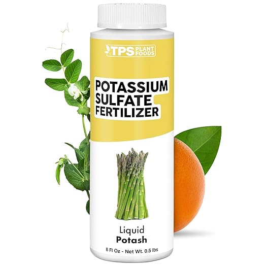 Potassium Sulfate Fertilizer, Premium Potassium and Sulfur Plant Nutrient Blend, 8 oz (250mL)