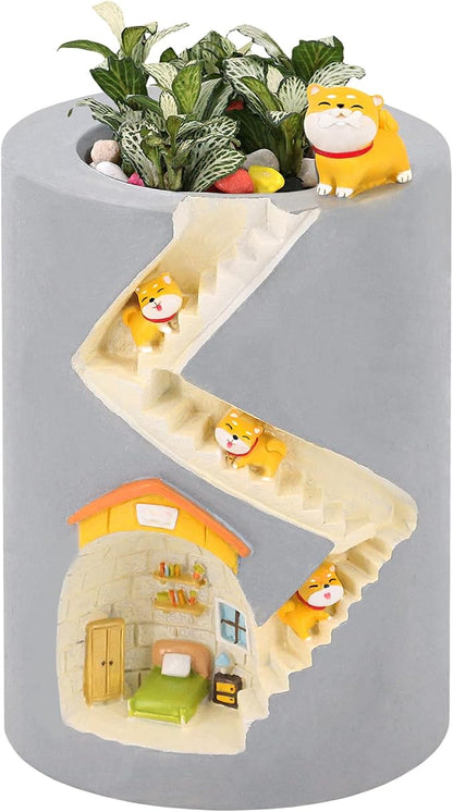 Segreto Creative Plants Pot Flower Pots Resin Planters Vase Home Decor for Succulents,Flower,Cactus,Gardening Decoration,Indoor,Sweet Dog