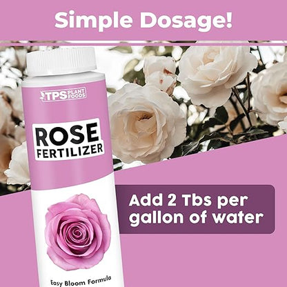 TPS NUTRIENTS Rose Fertilizer for Flowering Plants, Liquid Plant Food 8 oz (250mL)