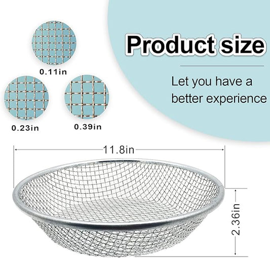 3PCS Soil Sifter for Gardening, Rock Sifter for 5gallon,Compost Sifter Dirt Sifter,Captures Dirt Rocks Sawdust