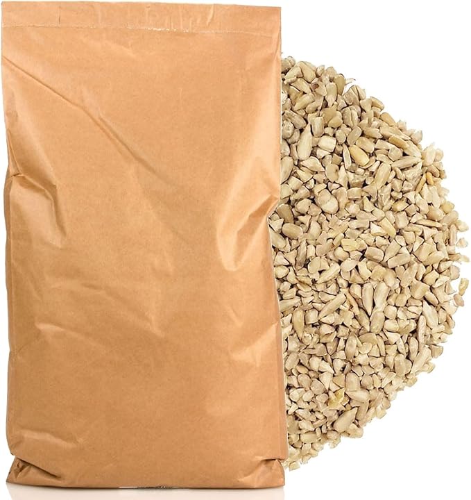 CountryMax Sunflower Chips for Birds 50lbs - Shelled Medium No Waste Bird Seed for Outside Feeders, Large Bulk Bag of Wild Bird Food