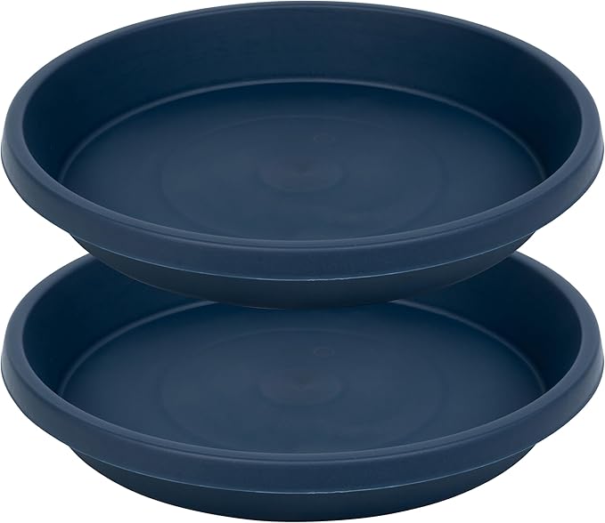 Plastic Plant Saucer 10 Inch Round Pack of 2 Heavy Duty Drip Trays for Indoor Outdoor Pots