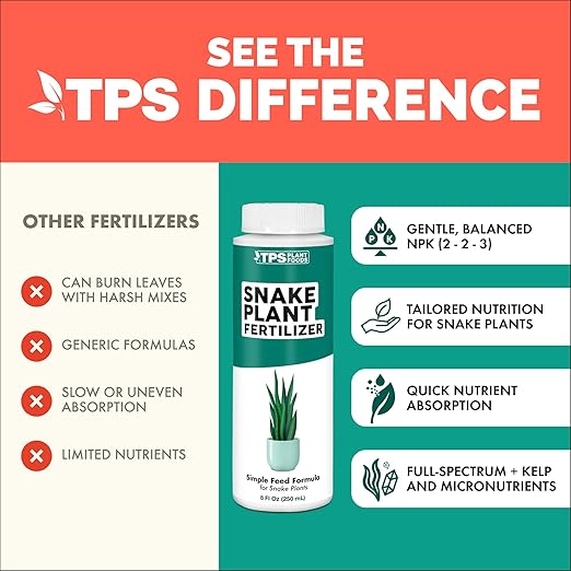 Snake Plant Fertilizer for Snake Plants and All Sansevieria, 32 oz (1 Quart)