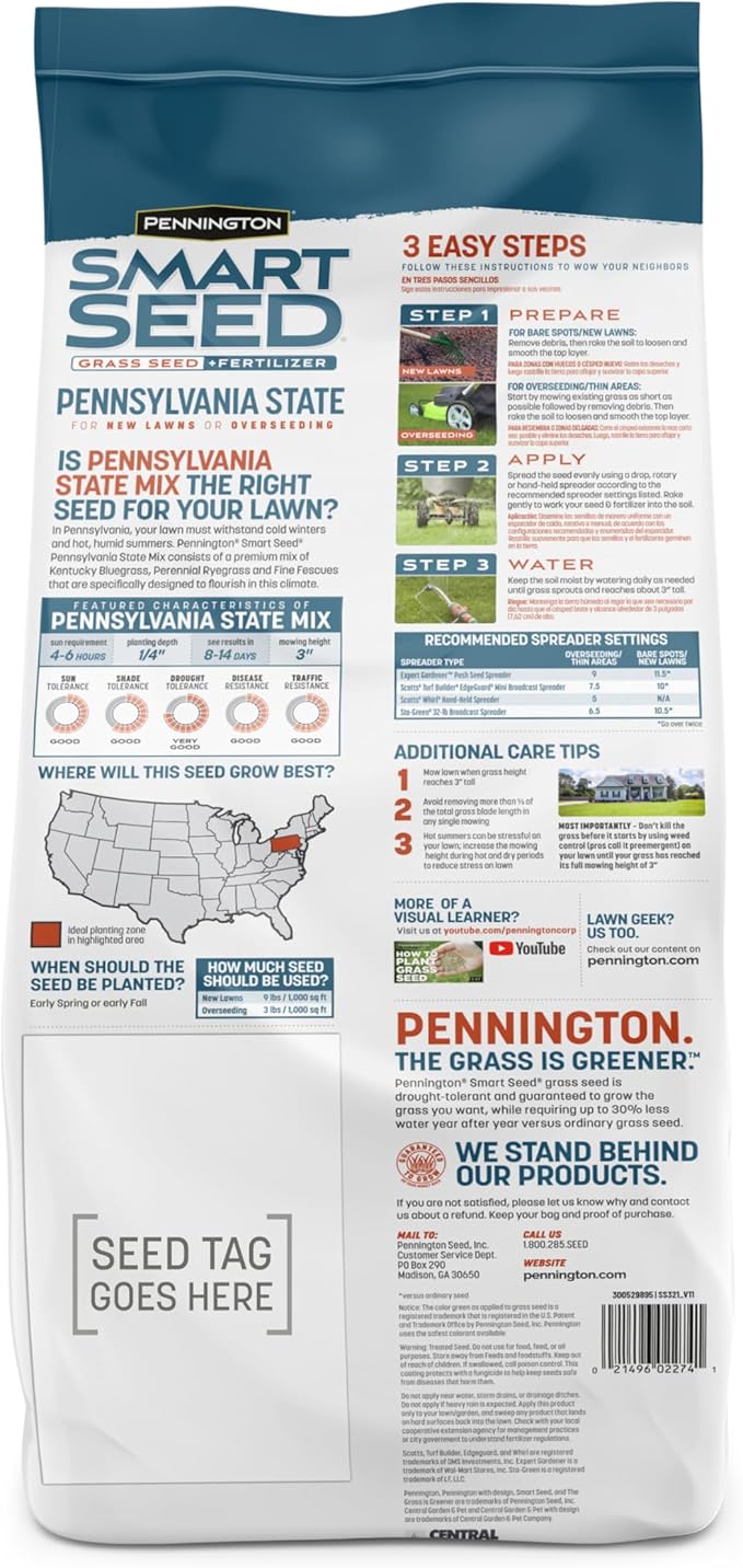 Pennington Smart Seed Pennsylvania State Grass Mix 7 lb