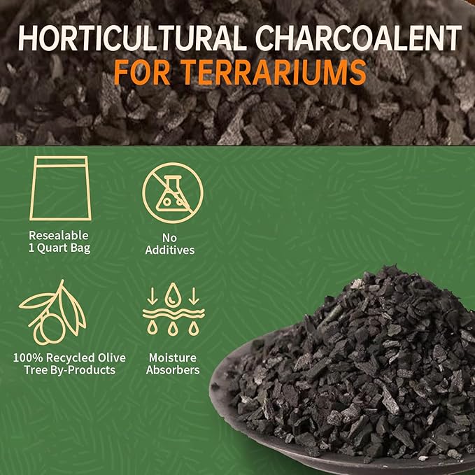 Organic Activated Charcoal for Garden - Garden Organic Horticultural Charcoal and Greenhouse Made from by-Products Pure Hardwood for Growing and Gardening Plants 300g Bags