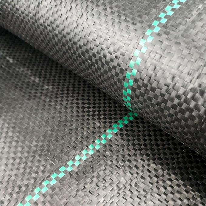 MTB 6 Ft Width by 150 Ft Length Landscape Fabric, Woven Weed Barrier, PP Black