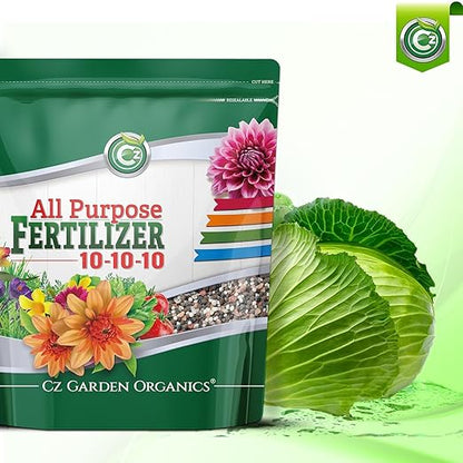 10-10-10 All Purpose Fertilizer - Made in USA - Micronutrients Plant Food for Indoor/Outdoor Plants, Flower Gardens, Fruit & Vegetable Gardens, Trees & Lawns! (All Purpose Fertilizer 8LB)