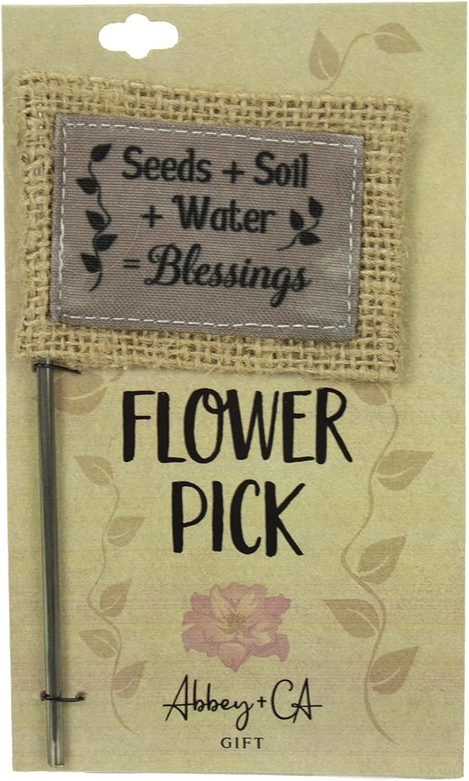Abbey & CA Gift Seeds Soil Water Flag Flower Pick