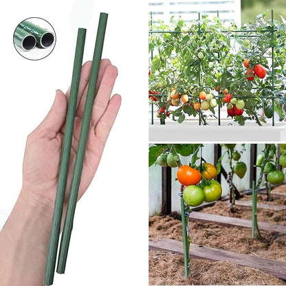 48pcs Garden Stakes Kit: Includes 12 Sets of Fiberglass Plant Sticks Supports & Accessories for DIY 4ft, 5ft, 6ft, 7ft Stakes for Tomato, Vegetables, Indoor & Outdoor Gardening Supplies