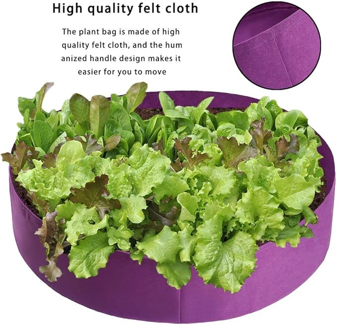 Firlar 100 Gallon Raised Garden Bed,Felt Fabric Breathable Planting Container Grow Bag Planter Pot for Plants, Flower,Vegetables