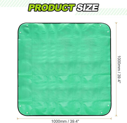 HARFINGTON 3pcs Repotting Mat 39.4" x 39.4" PE Cloth Waterproof Plant Repotting Mat Foldable Portable Gardening Potting Tray with Plastic Buckle for Indoor Plant Change Soil Watering, Green