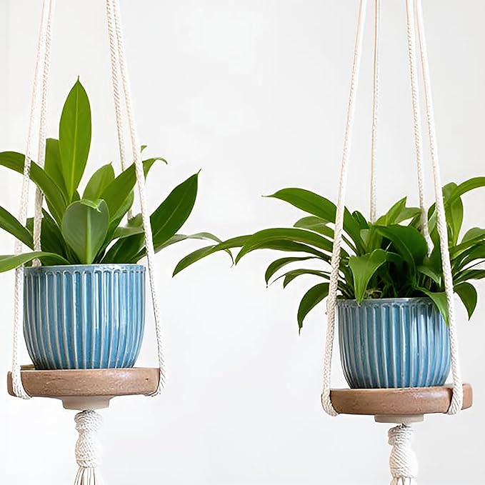 6-Inch Ceramic Plant Pots with Drainage Hole, Flower Pots Planters Pots for Indoor Plants, Flower Pots for Indoor/Outdoor Plants - Succulent, Snake Plant, Money Tree, Basil Planter, Glaze Blue