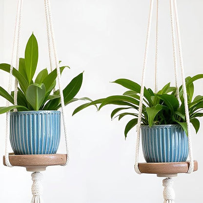 6-Inch Ceramic Plant Pots with Drainage Hole, Flower Pots Planters Pots for Indoor Plants, Flower Pots for Indoor/Outdoor Plants - Succulent, Snake Plant, Money Tree, Basil Planter, Glaze Blue