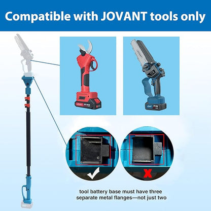 15-Foot Reach for JOVANT Mini Chainsaw.Up to 15.3 Ft Reach for JOVANT 6 inch Chainsaw&Power Drill (Only Pole)