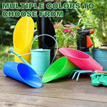 18-Pack Bonsai Soil Scoops, Plastic Garden Soil Scoops Bucket Shovel Potting Scoopers for Transplanting/Flower Planting/Plant Succulent, Colorful Small Gardening Tools [Blue]