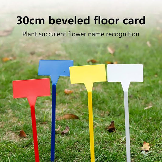 10pcs Plant Labels Long 12 Inch Plant Tags Plastic Plant Markers for Outdoor Plants, Garden Labels Outdoor Waterproof Plant Tags and Labels for Garden Yellow