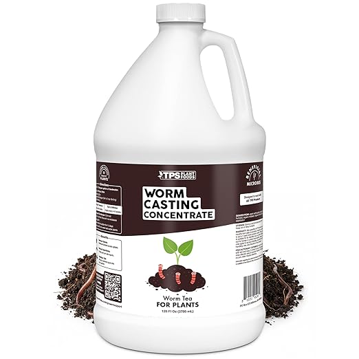 Worm Casting Tea - Concentrated Liquid Earthworm Tea for Plants, Bokashi and Compost Booster 128 oz (1 Gallon)