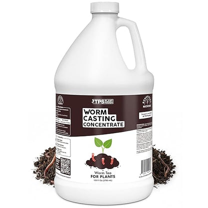 Worm Casting Tea - Concentrated Liquid Earthworm Tea for Plants, Bokashi and Compost Booster 128 oz (1 Gallon)