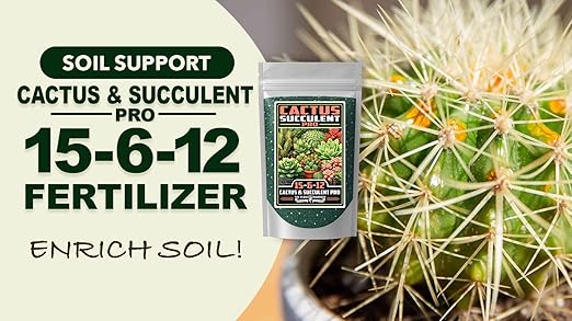 Fertilizer Commercial Grade | Cactus & Succulent Pro 15-6-12 | 3 Pounds | Custom Professional Mix Blend | Low-Nitrogen Blend | 10–12 Month Controlled Release | Micronutrients for Cacti & Succulents