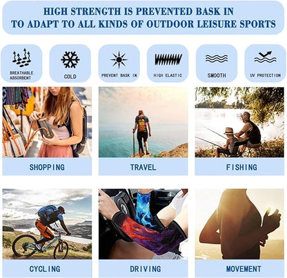 Binienty Unisex Arm Sleeves for Driving, Golf, Cycling, Sports, UV Protector Cooling Arm Sleeves Cover