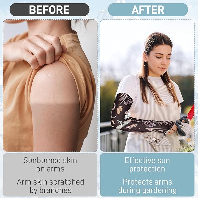 Gardening Sleeves for Women Farm Sun Protection Thorn Proof Cooling Arm Sleeves to Cover Arms for Garden Sports