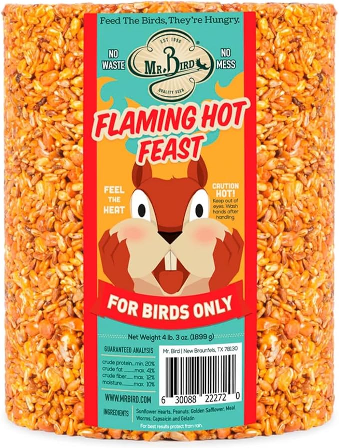 Mr. Bird Flaming Hot Feast Large Wild Bird Seed Cylinder 4 lb. 3 oz.