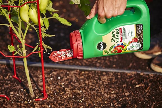 Miracle-Gro Shake 'n Feed Tomato, Fruit and Vegetable Plant Food, for Outdoor In-Ground and Potted Plants, Feeds up to 3 Months, 4.5 lbs. (Pack of 6)