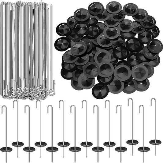 Solar Panel Guard Clips Animal Guard Fastener Animal Roll Kit Stainless Steel Fastener Clips for Solar Panel Bird Wire Pigeon Fence(100 Packs,25 mm)